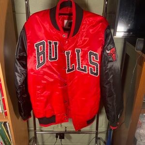 STARTER Red and Black Bomber Jacket